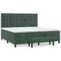 Cama box spring con colchón terciopelo verde oscuro 200x200 cm de , Camas y somieres - Ref: Foro24-3138106, Precio: 796,97 €,...