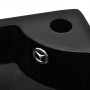 Lavabo con rebosadero 45x32x12,5 cm negro de vidaXL, Lavabos - Ref: Foro24-141924, Precio: 85,99 €, Descuento: %