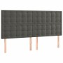 Cama box spring con colchón terciopelo gris oscuro 200x200 cm de , Camas y somieres - Ref: Foro24-3138104, Precio: 692,14 €, ...