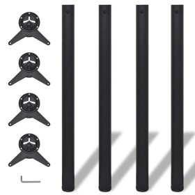 Patas de mesa ajustables en 4 alturas negro 870 mm de vidaXL, Patas para mesas - Ref: Foro24-242140, Precio: 63,51 €, Descuen...