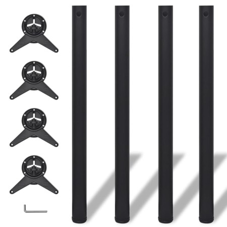 Patas de mesa ajustables en 4 alturas negro 870 mm de vidaXL, Patas para mesas - Ref: Foro24-242140, Precio: 63,51 €, Descuen...