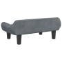 Cama para perros de terciopelo gris oscuro 70x40x24 cm en Camas para perros | Comprar online en Foru.es