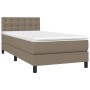 Cama box spring con colchón tela gris taupe 90x200 cm de , Camas y somieres - Ref: Foro24-3140349, Precio: 320,66 €, Descuent...