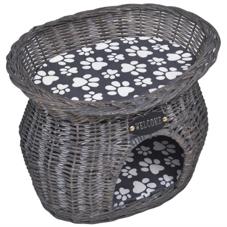 Casa/cama/ rascador para mascotas de sauce con cojín de vidaXL, Camas para gatos - Ref: Foro24-170222, Precio: 71,73 €, Descu...