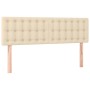 Cama box spring con colchón tela color crema 140x200 cm de , Camas y somieres - Ref: Foro24-3140382, Precio: 454,57 €, Descue...