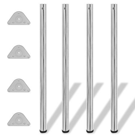 4 Patas de mesa ajustables en alturas 1100 mm color cromo de vidaXL, Patas para mesas - Ref: Foro24-242144, Precio: 73,02 €, ...
