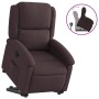 Sillón reclinable elevable tela marrón oscuro en Sillones | Comprar online en Foru.es