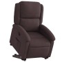 Sillón reclinable elevable tela marrón oscuro en Sillones | Comprar online en Foru.es
