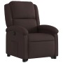 Sillón reclinable elevable tela marrón oscuro en Sillones | Comprar online en Foru.es