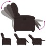 Sillón reclinable elevable tela marrón oscuro en Sillones | Comprar online en Foru.es