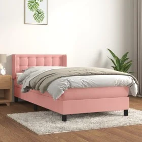 Box spring bed with pink velvet mattress 80x200 cm by , Beds and slatted bases - Ref: Foro24-3131170, Price: 284,14 €, Discou...