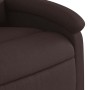 Sillón reclinable elevable tela marrón oscuro en Sillones | Comprar online en Foru.es
