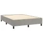 Box spring bed with light gray velvet mattress 140x190 cm by , Beds and slatted bases - Ref: Foro24-3137719, Price: 575,91 €,...
