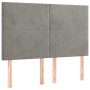 Cama box spring con colchón terciopelo gris claro 140x190 cm de , Camas y somieres - Ref: Foro24-3137719, Precio: 576,37 €, D...