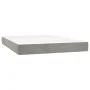 Box spring bed with light gray velvet mattress 140x190 cm by , Beds and slatted bases - Ref: Foro24-3137719, Price: 575,91 €,...