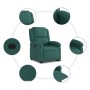 Sillón reclinable elevable tela verde oscuro en Sillones | Comprar online en Foru.es