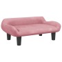 Cama para perros de terciopelo rosa 70x40x24 cm en Camas para perros | Comprar online en Foru.es