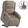 Sillón reclinable elevable tela gris taupe en Sillones | Comprar online en Foru.es