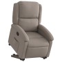 Sillón reclinable elevable tela gris taupe en Sillones | Comprar online en Foru.es