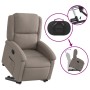 Sillón reclinable elevable tela gris taupe en Sillones | Comprar online en Foru.es
