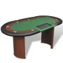 Poker table 10 players chip tray and dealer area by vidaXL, Game and poker tables - Ref: Foro24-80133, Price: 275,46 €, Disco...