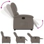 Sillón reclinable elevable tela gris taupe en Sillones | Comprar online en Foru.es