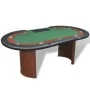 Poker table 10 players chip tray and dealer area by vidaXL, Game and poker tables - Ref: Foro24-80133, Price: 275,46 €, Disco...