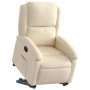 Sillón reclinable elevable de tela color crema en Sillones | Comprar online en Foru.es