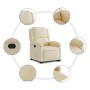 Sillón reclinable elevable de tela color crema en Sillones | Comprar online en Foru.es
