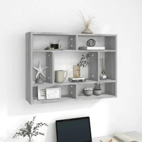 Estantería de pared madera de ingeniería gris sonoma 75x16x55cm de , Estantes y estanterías - Ref: Foro24-815844, Precio: 36,...
