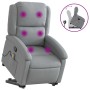Sillón de masaje reclinable de pie de tela gris claro en Sillones | Comprar online en Foru.es