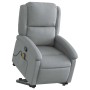 Sillón de masaje reclinable de pie de tela gris claro en Sillones | Comprar online en Foru.es