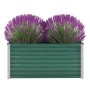 Arriate de jardín de acero galvanizado verde 100x40x45 cm de , Maceteros y jardineras - Ref: Foro24-44855, Precio: 43,34 €, D...