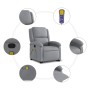 Sillón de masaje reclinable de pie de tela gris claro en Sillones | Comprar online en Foru.es