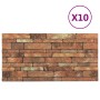 Paneles de pared 3D diseño de ladrillo 10 uds EPS marrón de , Recubrimiento de paredes - Ref: Foro24-149583, Precio: 150,91 €...