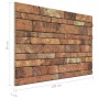 Paneles de pared 3D diseño de ladrillo 10 uds EPS marrón de , Recubrimiento de paredes - Ref: Foro24-149583, Precio: 150,91 €...