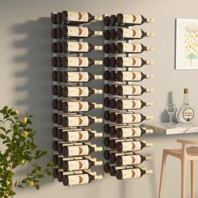 Botellero de pared para 36 botellas 2 unidades hierro blanco de , Botelleros - Ref: Foro24-340889, Precio: 112,08 €, Descuent...