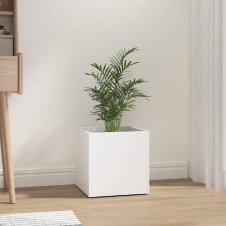Jardinera de madera contrachapada blanco 40x40x40 cm de , Maceteros y jardineras - Ref: Foro24-808792, Precio: 31,68 €, Descu...