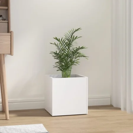 Jardinera de madera contrachapada blanco 40x40x40 cm de , Maceteros y jardineras - Ref: Foro24-808792, Precio: 31,17 €, Descu...