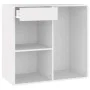 Armario de maquillaje madera contrachapada blanco 80x40x75 cm de , Taquillas y armarios de almacenamiento - Ref: Foro24-80883...