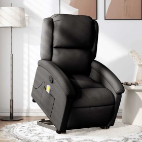 Sillón reclinable de masaje elevable tela negro en Sillones | Comprar online en Foru.es