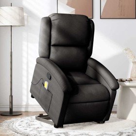 Sillón reclinable de masaje elevable tela negro en Sillones | Comprar online en Foru.es