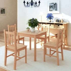 Conjunto de comedor 5 piezas madera de pino de vidaXL, muebles para cocinas y comedores - Ref: Foro24-242958, Precio: 234,86 ...