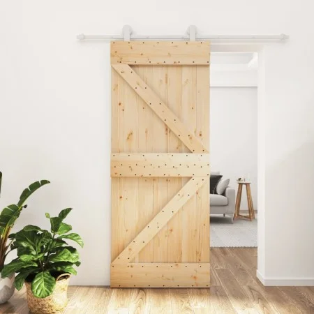 Sliding door with solid pine wood fittings 85x210 cm by , Doors - Ref: Foro24-3203083, Price: 204,88 €, Discount: %