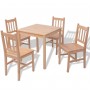 Conjunto de comedor 5 piezas madera de pino de vidaXL, muebles para cocinas y comedores - Ref: Foro24-242958, Precio: 256,96 ...