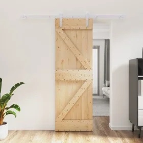 Puerta corredera con herrajes madera maciza de pino 70x210 cm de , Puertas - Ref: Foro24-3203020, Precio: 178,49 €, Descuento: %