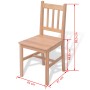 Conjunto de comedor 5 piezas madera de pino de vidaXL, muebles para cocinas y comedores - Ref: Foro24-242958, Precio: 256,96 ...