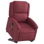 Sillón reclinable de masaje elevable tela rojo tinto en Sillones | Comprar online en Foru.es