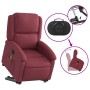 Sillón reclinable de masaje elevable tela rojo tinto en Sillones | Comprar online en Foru.es