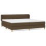 Cama box spring con colchón tela marrón oscuro 200x200 cm de , Camas y somieres - Ref: Foro24-3126912, Precio: 610,64 €, Desc...